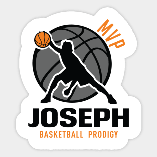 Joseph MVP Custom Player Basketball Prodigy Your Name Sticker